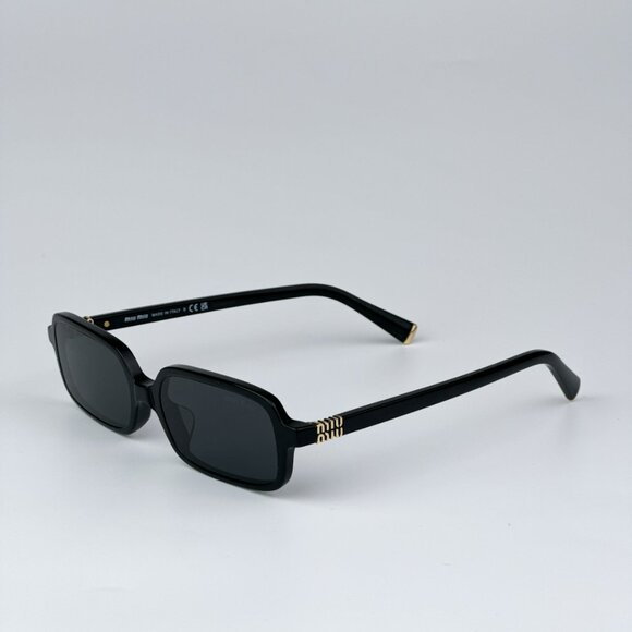 Miu Miu MU11ZSF 16K5S0 BRAND NEW Sunglasses Black Dark Grey Rectangle Unisex main image 10